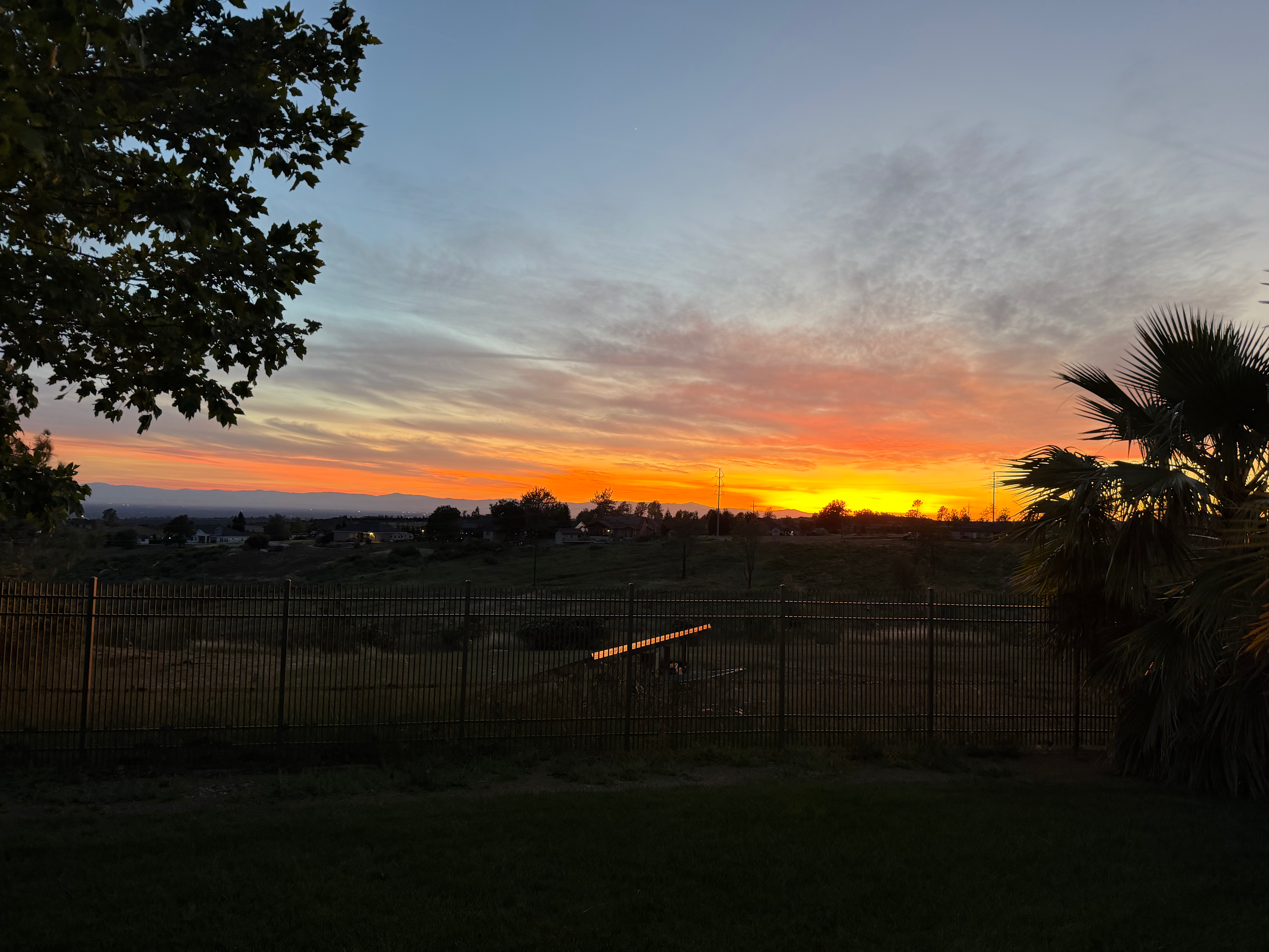 Sunset over the ridge in Paradise